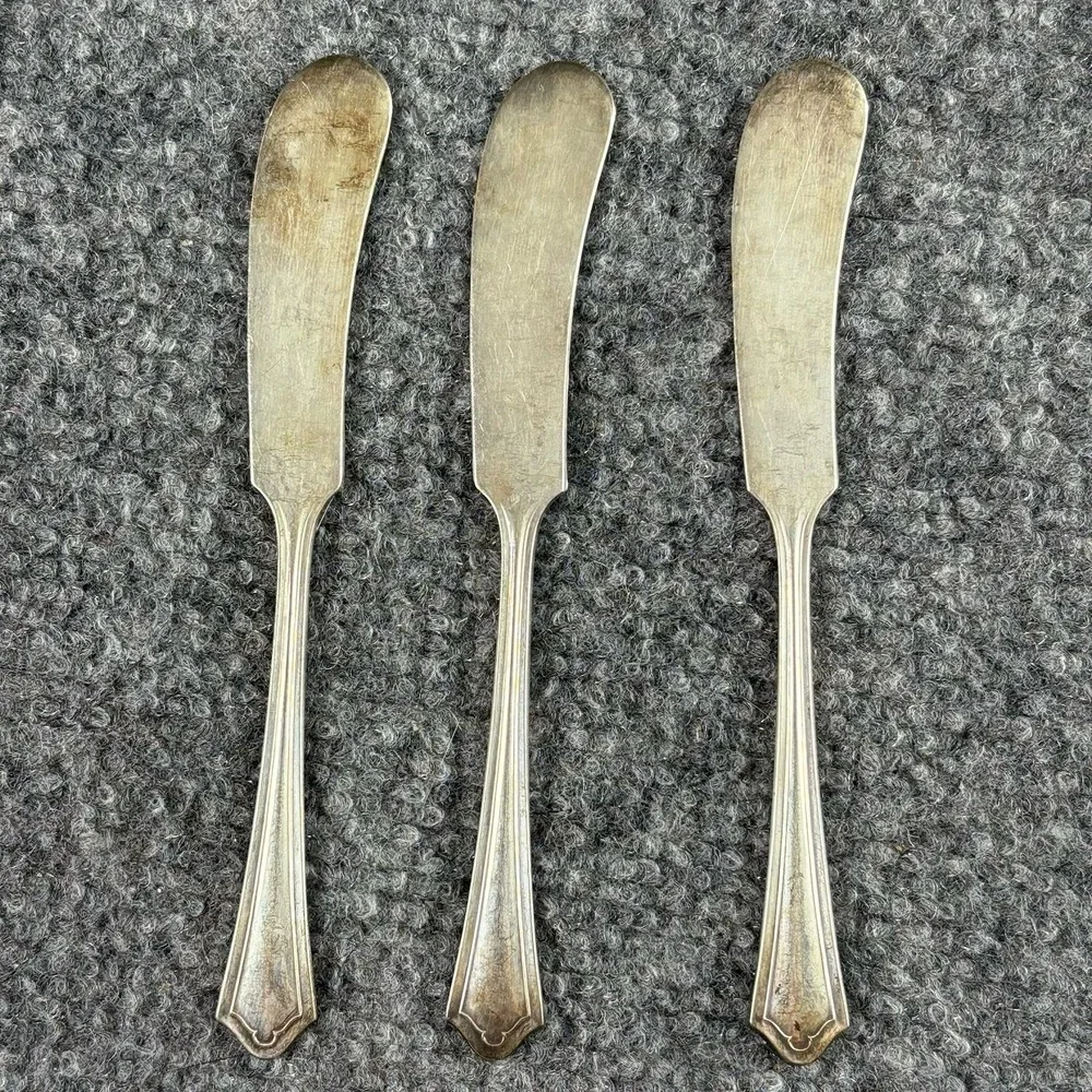 Vintage Oneida Community Par Plate Vernon Ashley Flat Butter Spreaders Lot 6